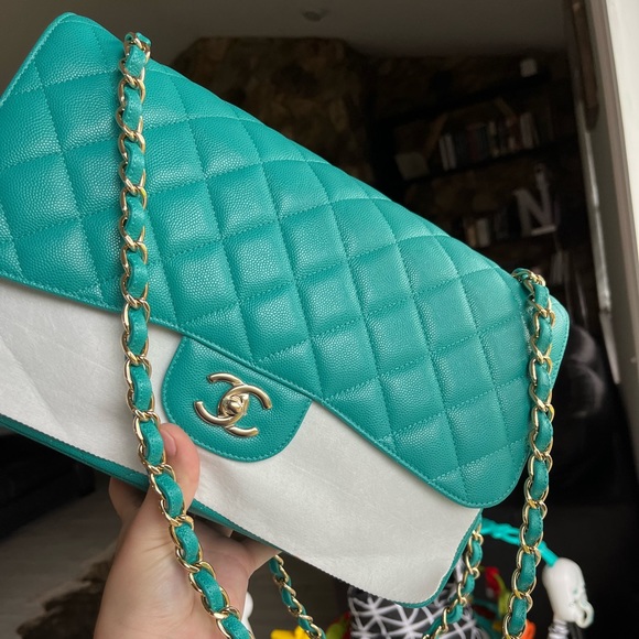 Rare Jumbo Caviar Double Flap Bag